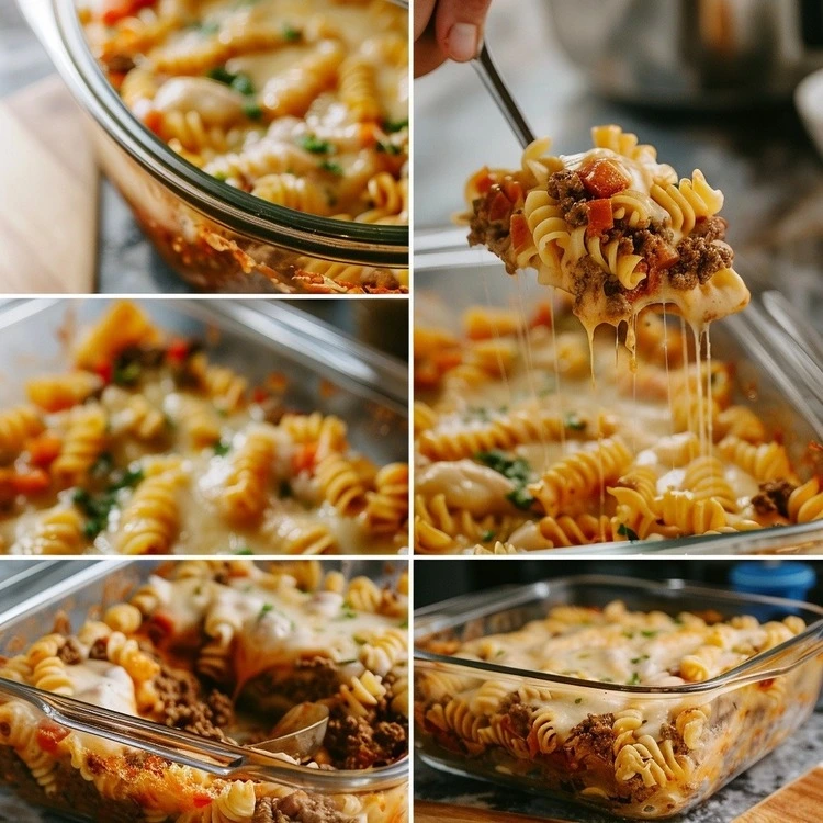 Bacon Cheeseburger Casserole: Gooey, Easy 3 Cheeseburger Pasta Bake
