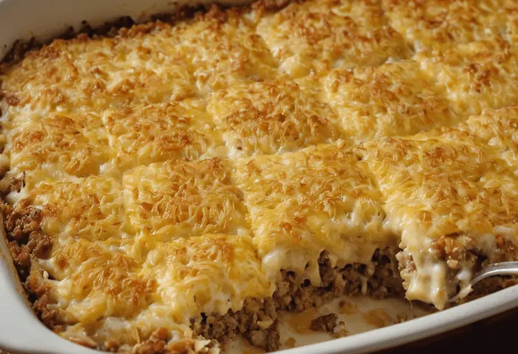 Hamburger Hashbrown Casserole: Crispy, Creamy, Comforting 2 Tater Tot Casserole