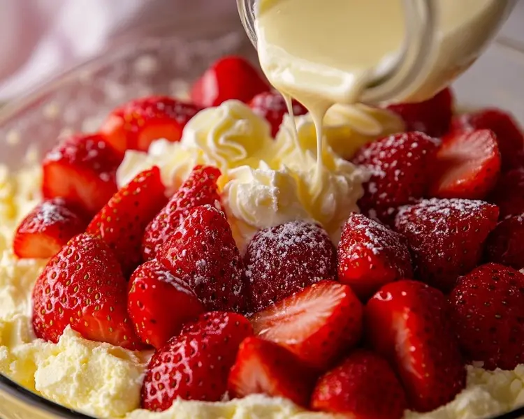 Strawberry Cheesecake Dump Cake Recipe: So Easy 3 A step-by-step for Easy strawberry dump cake