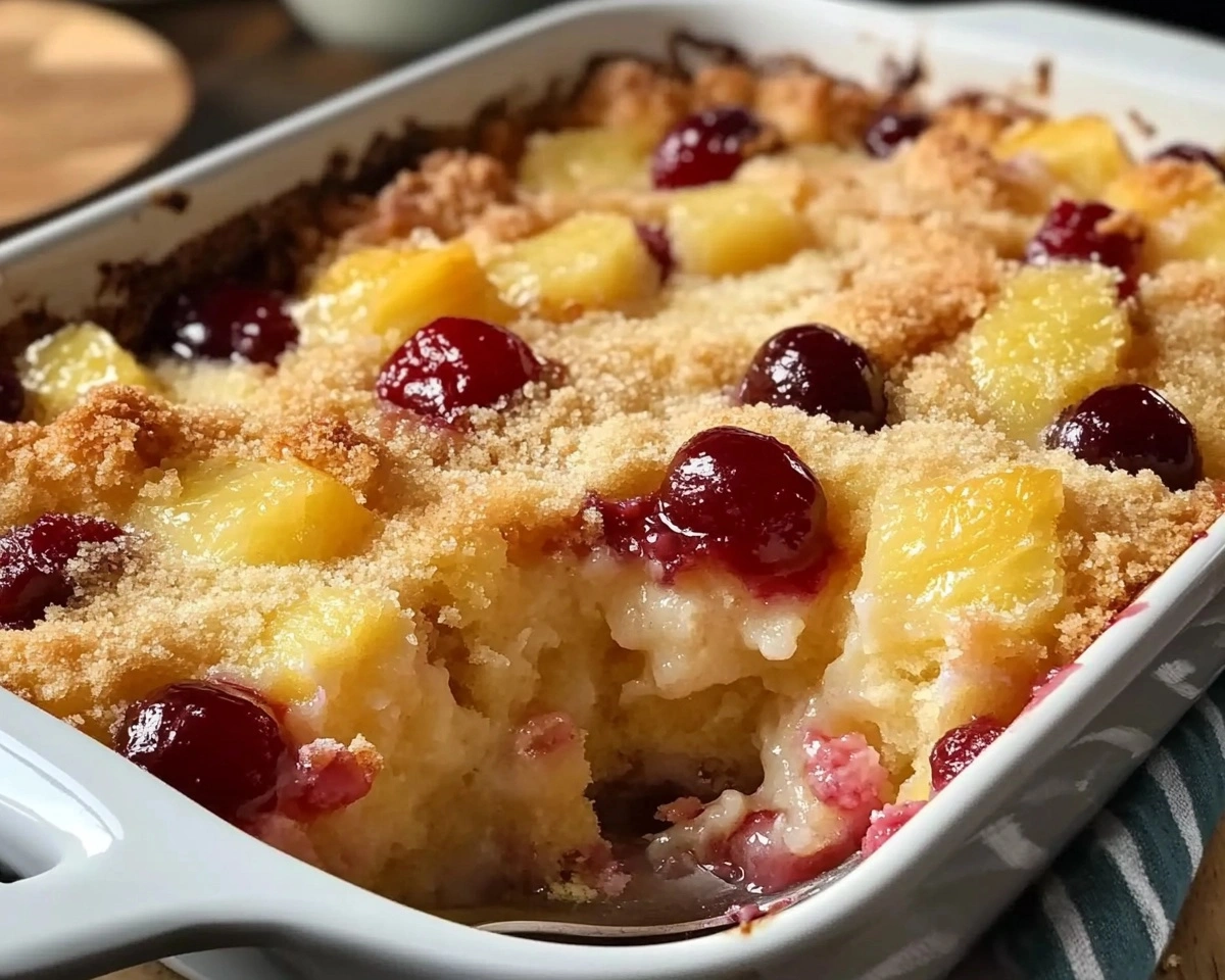 Easy Cherry Pineapple Dump Cake Recipe 1 Easy Cherry Pineapple Dump Cake Recipe