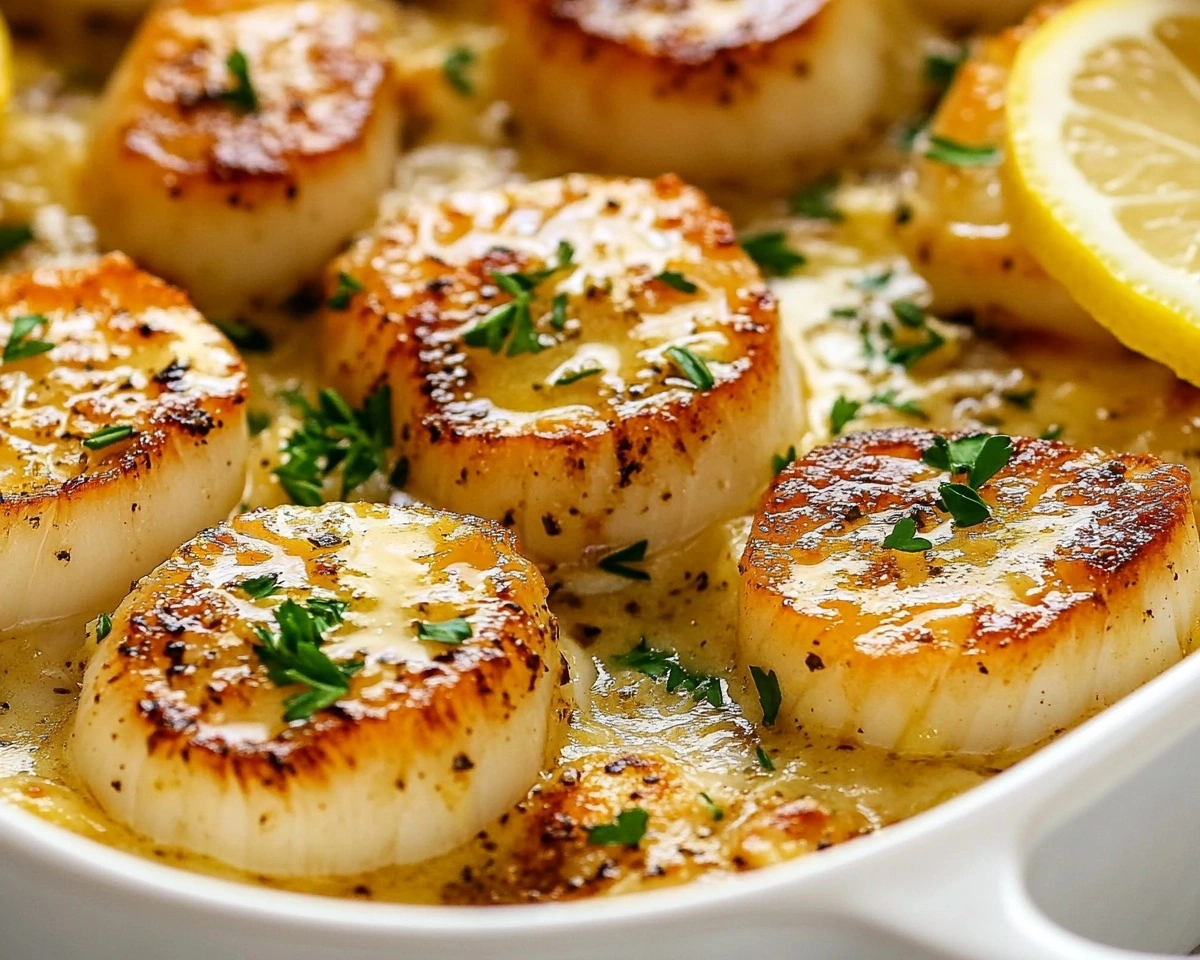 Garlic Butter Baked Scallops 1 Garlic Butter Baked Scallops