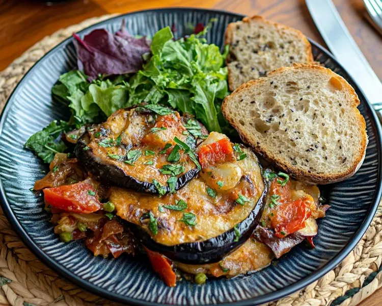 Eggplant Francaise 4 Healthy Eggplant Francaise with Fresh Sides