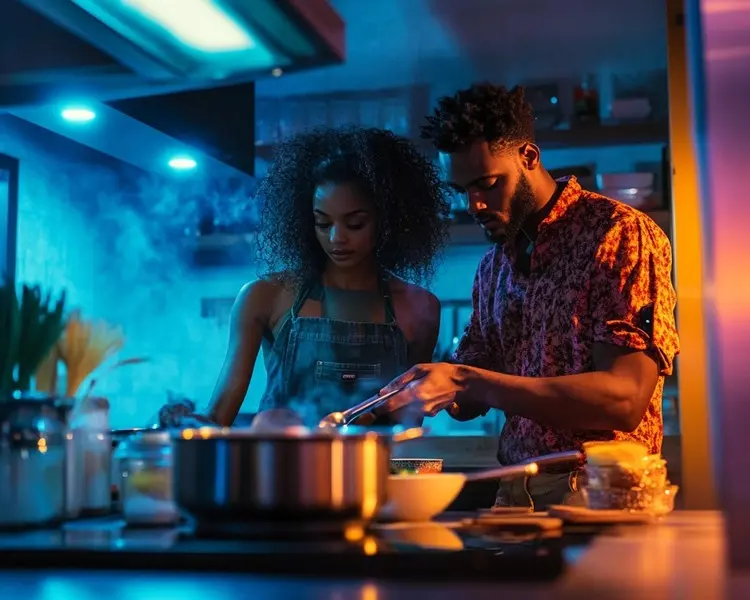10 Most Romantic Dinner Recipes You’ve Never Tried (But Will Love!) 2 couple cooking together in a cozy kitchen