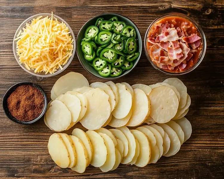 The Best Louisiana Voodoo Fries Recipe 2 Ingredients Flat Lay for Voodoo Fries