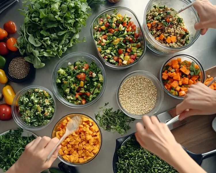 10 Spring Recipes Perfect for Meal Prep 2 Step-by-step spring meal prep process showing efficient cooking and storage techniques