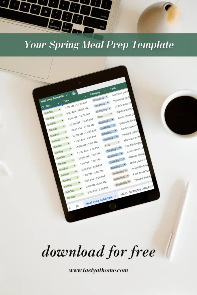 Your Spring Meal Prep Template: The Ultimate Time-Saving Solution 4 Spring Meal Prep Template Free
