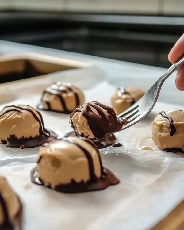 Frozen Greek Yogurt Peanut Butter Bites with Chocolate Chips 3 Preparation of Peanut Butter Bites recipe