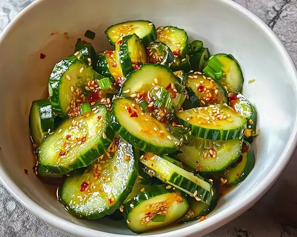 Asian Cucumber Salad 4 Asian Cucumber Salad recipe