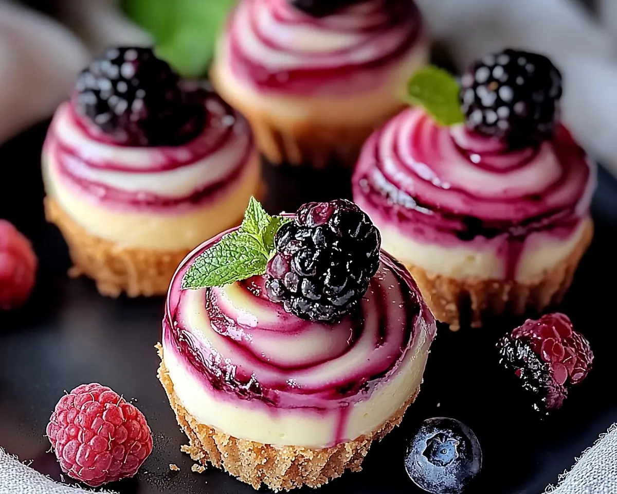 Berry Swirl Cheesecake Bites 1 Berry Swirl Cheesecake Bites