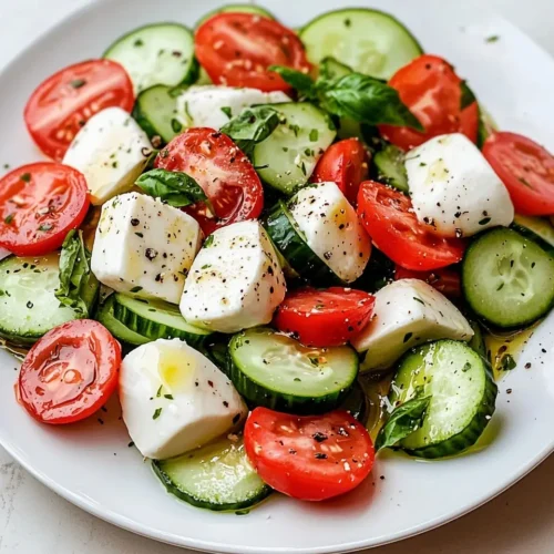 Easy Cucumber Caprese Salad 5 Fresh Cucumber Caprese Salad