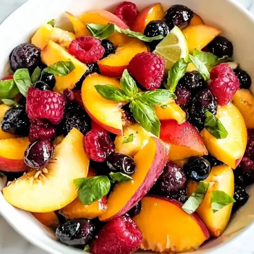 Honey Lime Basil Peach Fruit Salad Recipe 5 Honey Lime Basil Peach Fruit Salad
