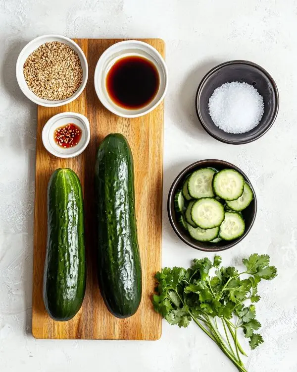 Smashed Asian Cucumber Salad 2 Ingredients for cucumber crack salad