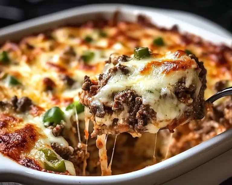 Low Carb Philly Cheesesteak Casserole