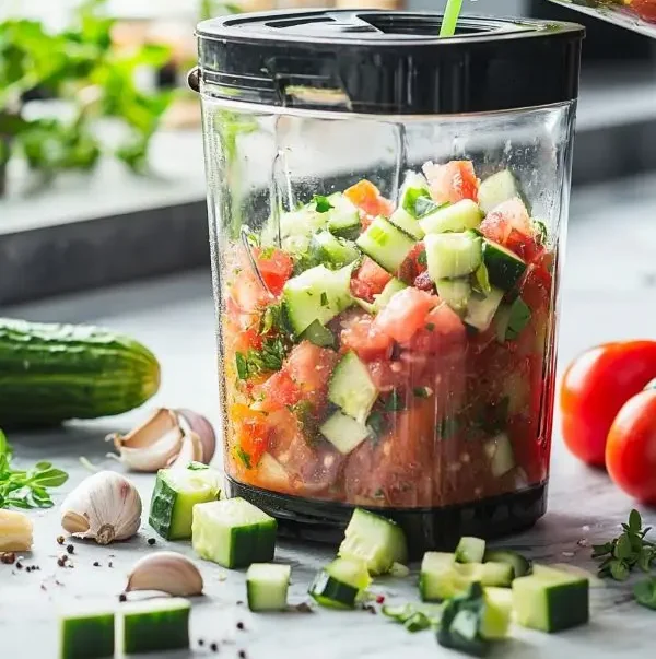 Easy Gazpacho Recipe 3 Preparation of the Gazpacho Recipe