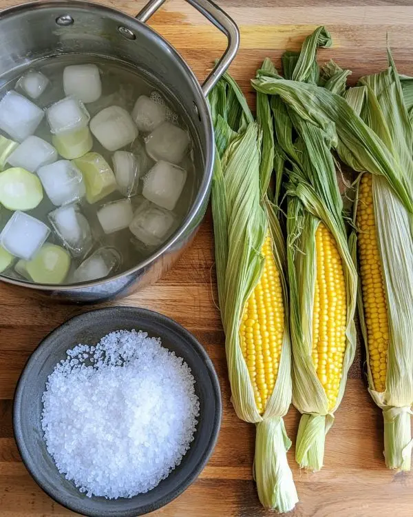 Freezing Corn 2 ingredients to Freeze Sweet Corn