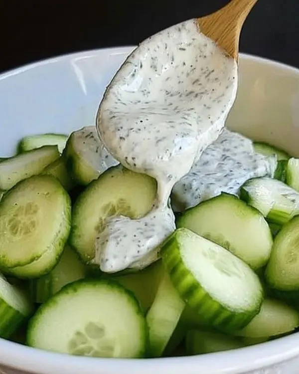 Viral Cucumber Salad 3 Creamy Cucumber Salad preparation