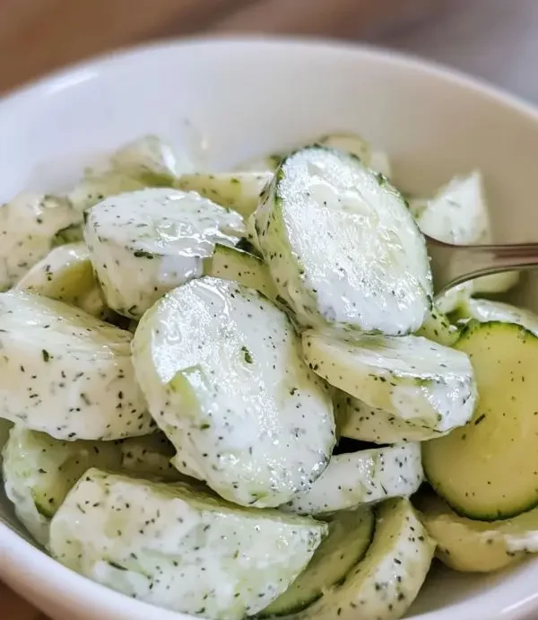 Creamy Cucumber Salad 4 Creamy Cucumber Salad recipe
