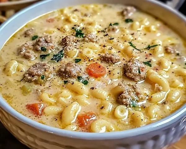 Creamy Parmesan Italian Sausage Ditalini Soup 3 Creamy Italian Sausage Pasta Soup