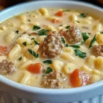 Creamy Parmesan Italian Sausage Ditalini Soup