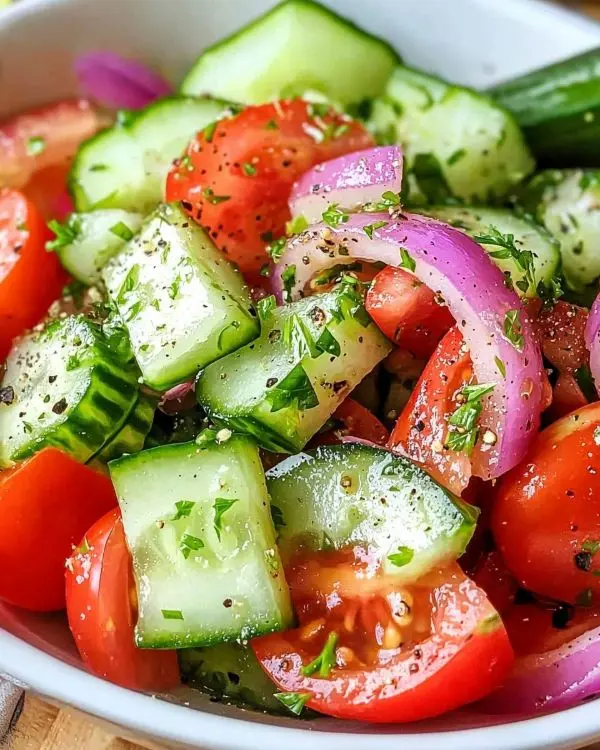 Cucumber Tomato Salad 4 Cucumber Tomato Salad recipe