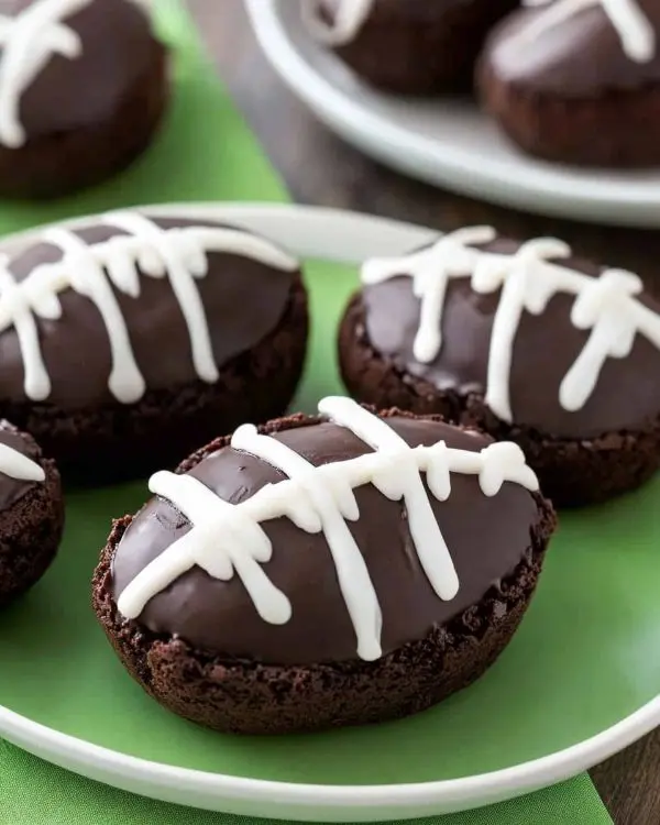 Fudgy Football Brownies 4 Football Fan Party Dessert