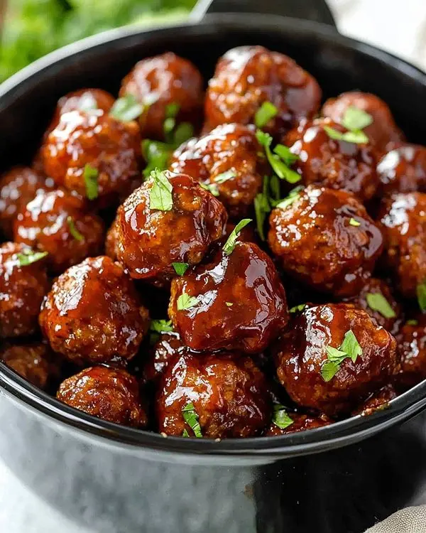 Honey BBQ Crockpot Meatballs 3 Honey BBQ Crockpot Meatballs recipe
