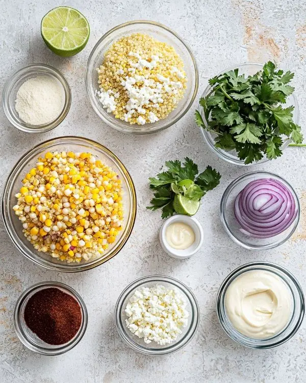 Dairy-Free Mexican Street Corn Quinoa Salad 2 Mexican Street Corn Quinoa Salad ingredients