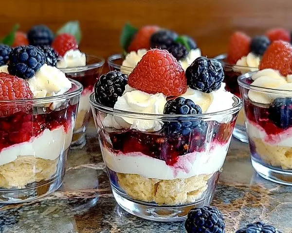 Mixed Berry Mini Trifles 2 Mini Trifles Cups
