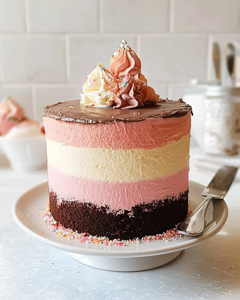 High Altitude Neapolitan Cake 2 Neapolitan Cake