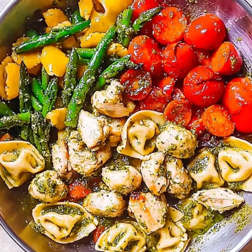 Pesto Chicken Tortellini and Veggies 9 Pesto Chicken Tortellini and Veggies