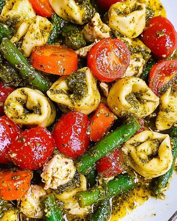 Pesto Chicken Tortellini and Veggies 8 Pesto Chicken Tortellini and Veggies recipe