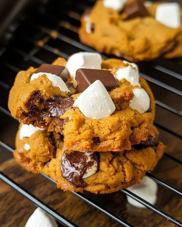 Pumpkin S'mores Cookies Recipe 4 Pumpkin S'mores Cookies recipe