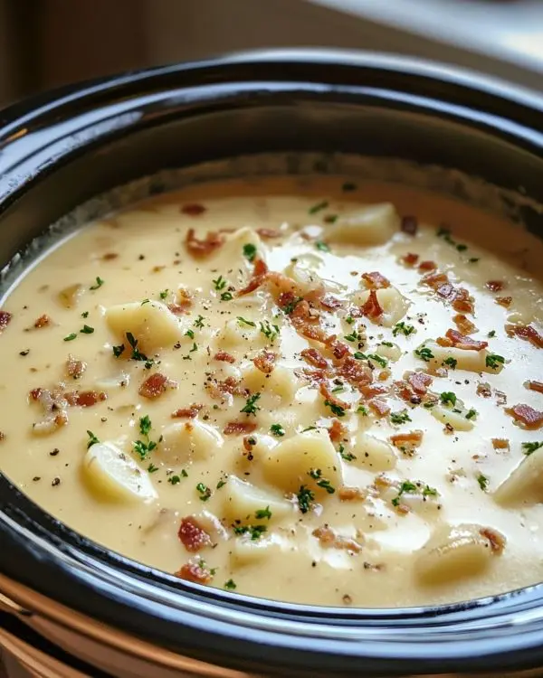Slow Cooker Potato Soup with Bacon and Cream Cheese 3 Slow Cooker Potato Soup