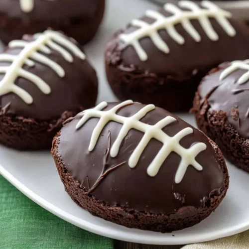 Fudgy Football Brownies 5 fudgy football brownies
