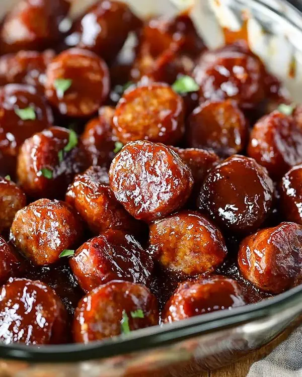4 Ingredients BBQ Sausage Bites 3 4 Ingredients BBQ Sausage Bites recipe