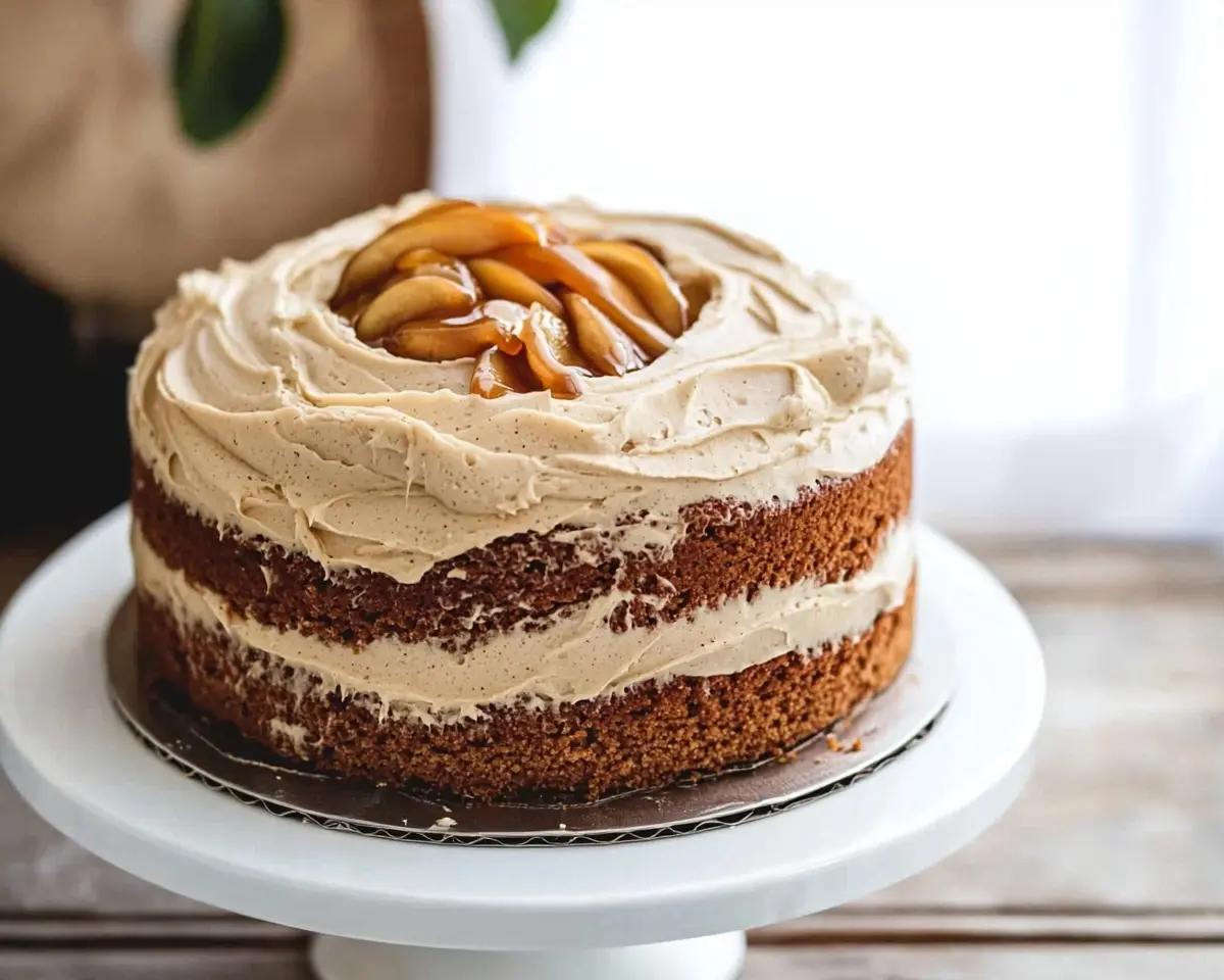 Apple Cider Cake with Salted Caramel Buttercream