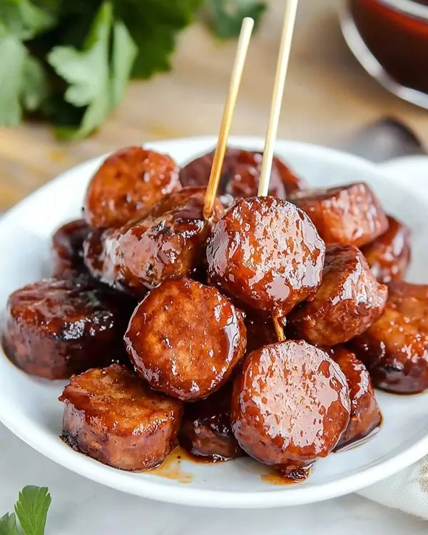4 Ingredients BBQ Sausage Bites 4 BBQ Sausage Bites