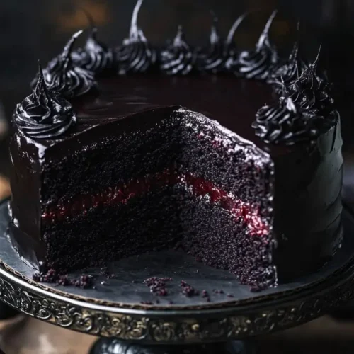 Black Velvet Halloween Cake 9 Black Velvet Halloween Cake