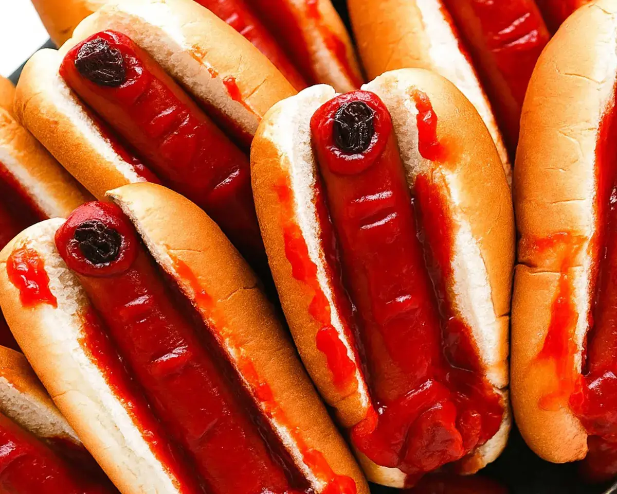 Bloody Finger Hot Dogs