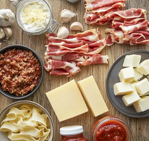 Parmesan Garlic Bacon Cheeseburger Lasagna 2 Cheeseburger Lasagna recipe