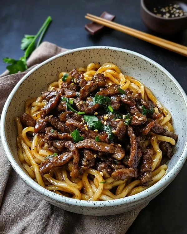 Quick Beef Black Pepper Udon 3 Chinese Cooking