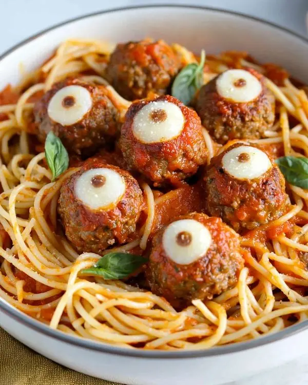 Eyeball Spaghetti and Meatballs 3 Eyeball Spaghetti and Meatballs recipe