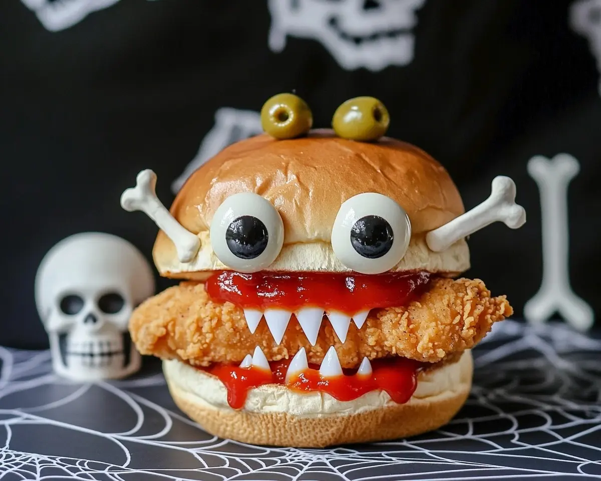 Halloween Chicken Parm Sliders