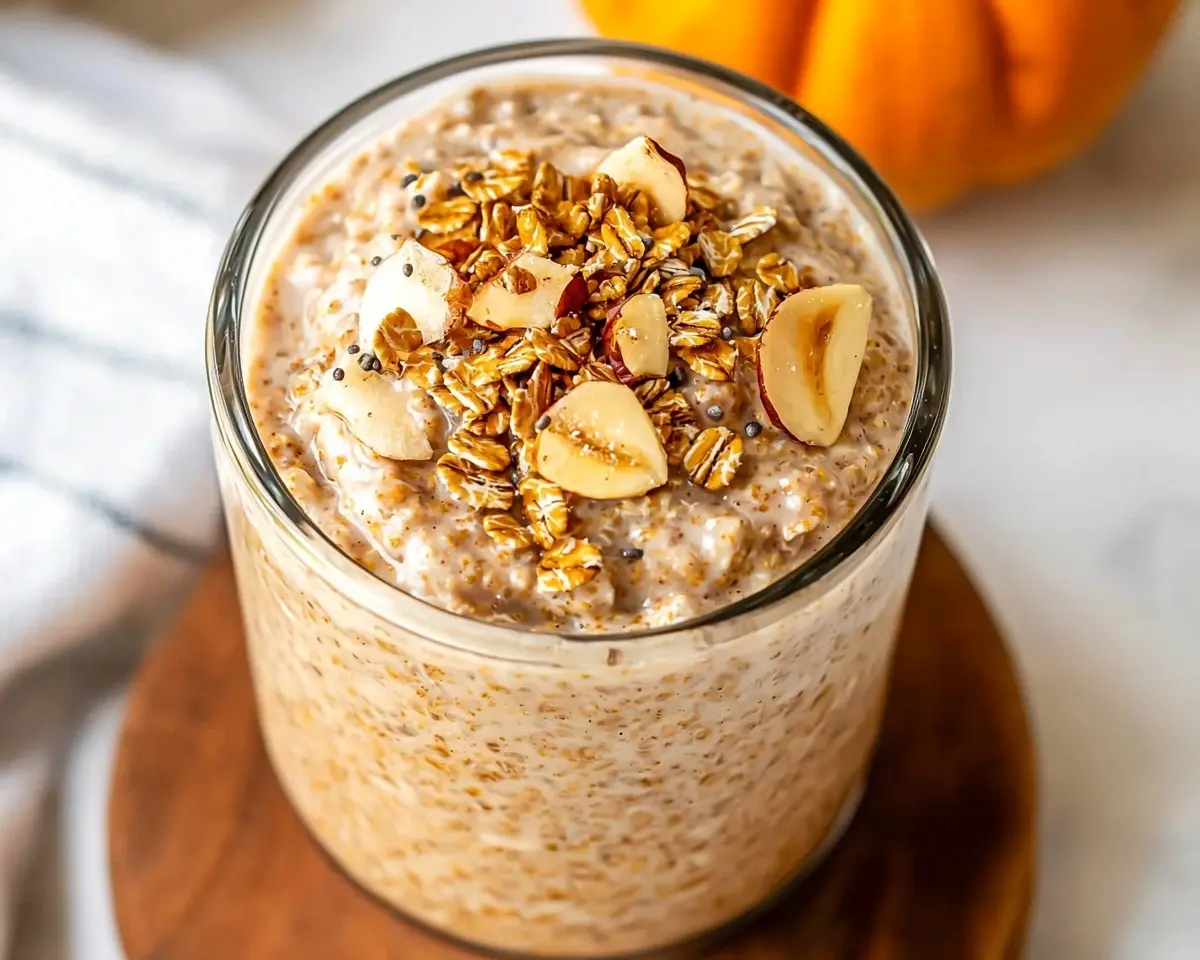 High Protein Pumpkin Overnight Oats