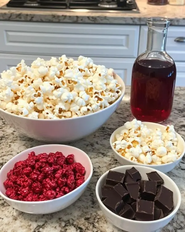 Bloody Red Velvet Popcorn 2 Ingredients for Easy Halloween Popcorn Treats