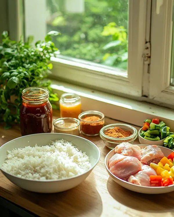 Honey BBQ Chicken Rice 2 Ingredients for Honey Bbq Chicken And Rice