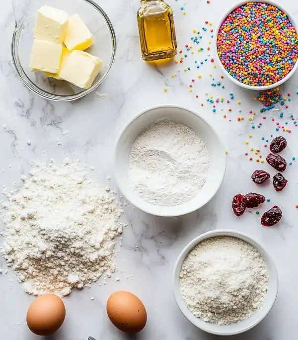 Italian Butter Cookies with Sprinkles and Cranberries 2 Ingredients for Italian Butter Cookies Recipe