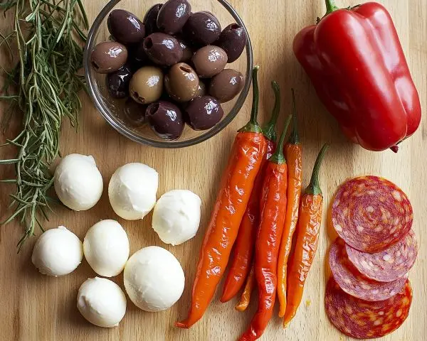 Salami Mozzarella Eyeballs 2 Ingredients for Mozzarella Eyeballs Recipe