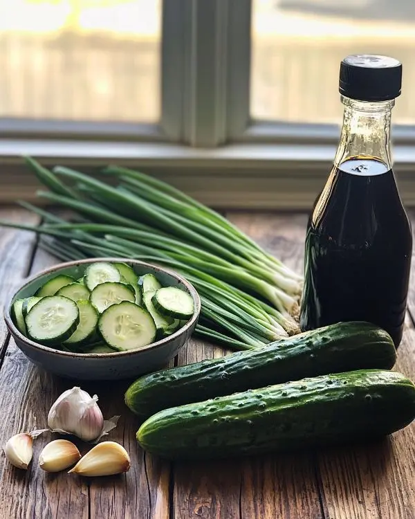 TikTok Korean Cucumber Salad 2 Ingredients for TikTok Korean Cucumber Salad