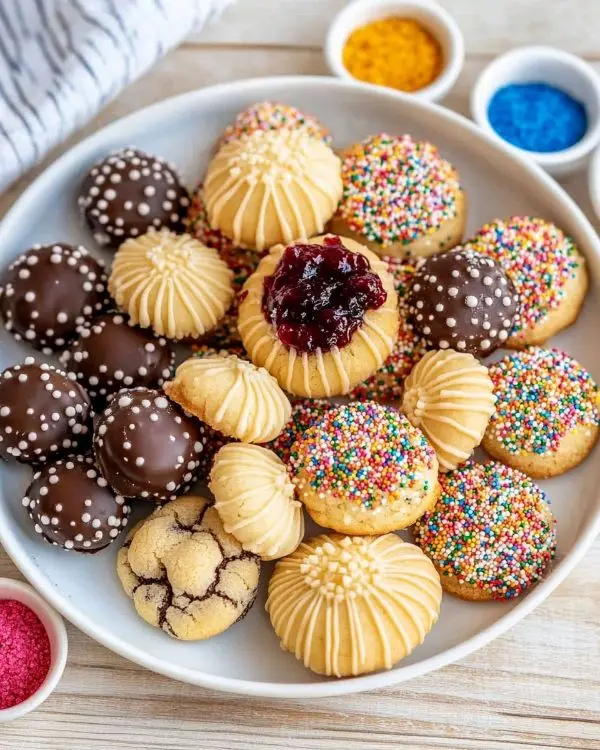 Italian Butter Cookies with Sprinkles and Cranberries 4 Italian Butter Cookies with Sprinkles